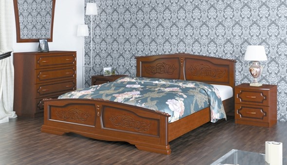 Спальная кровать Елена (Орех) 140х200 в Стерлитамаке - изображение