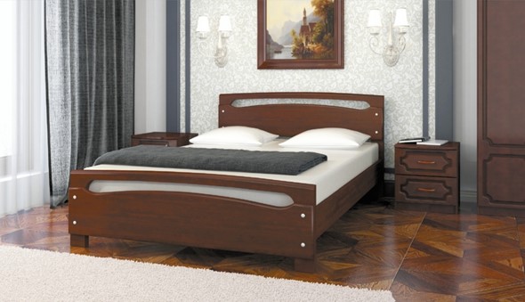Кровать 1.5-спальная Камелия-2 (Орех) 140х200 в Стерлитамаке - изображение