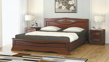Кровать двуспальная Елена-3 (Орех) 160х200 в Стерлитамаке