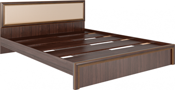 Кровать 2-спальная Беатрис М09 с мягким изголовьем (Орех Гепланкт) в Салавате