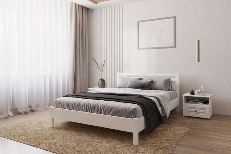 Спальная кровать Милена (Белый античный) 120х200 в Стерлитамаке - изображение 2
