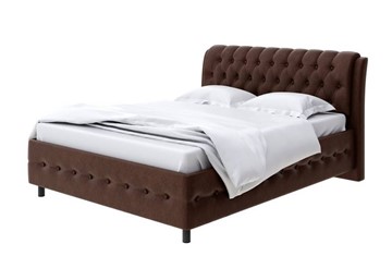 Двуспальная кровать Como (Veda) 4 180х200, Рогожка (Levis 37 Шоколад) в Стерлитамаке