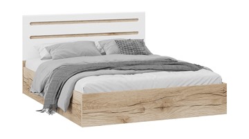 2-спальная кровать с подъемным механизмом Фьюжн ТД-260.01.04 (Дуб Делано, Белый глянец) в Уфе