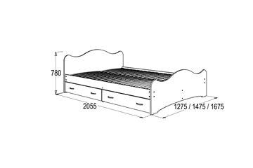 Кровать односпальная 6 с ящиками, 90х200 Млечный дуб с основанием в Стерлитамаке - предосмотр 1