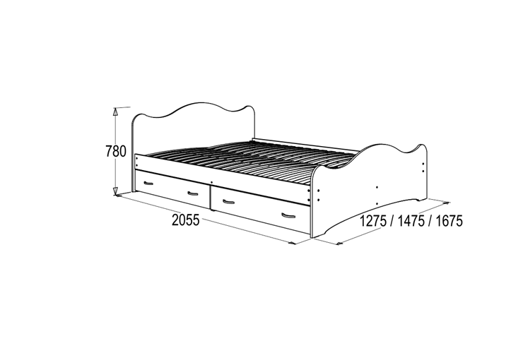 Кровать 1-спальная 6 с ящиками, 90х200 Венге/Млечный дуб с основанием в Стерлитамаке - изображение 1