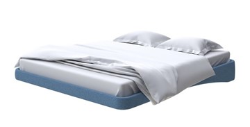 Парящая кровать 2-спальная 160х200, Искусственная шерсть (Лама Индиго) в Стерлитамаке