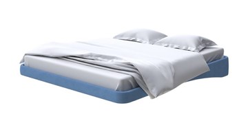 Парящая кровать 2-спальная 160х200, Рогожка (Тетра Голубой) в Стерлитамаке