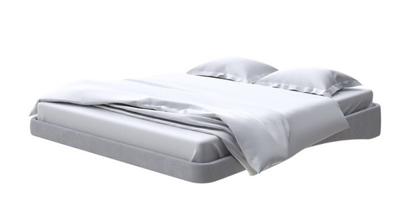 Парящая кровать 2-спальная 160х200, Рогожка (Тетра Стальной) в Стерлитамаке - изображение