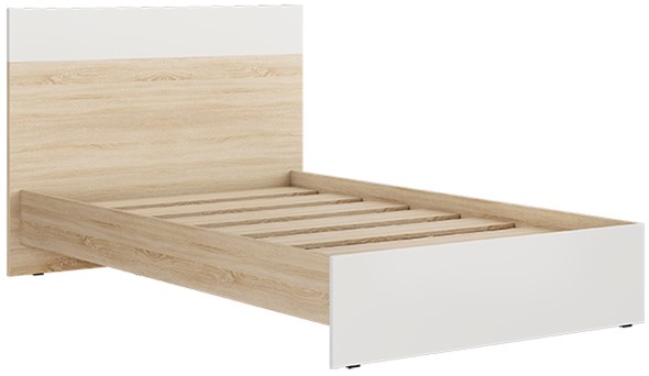 Кровать с основанием Кр-44 Лайт 140х200 Дуб Сонома/Белый в Стерлитамаке - изображение