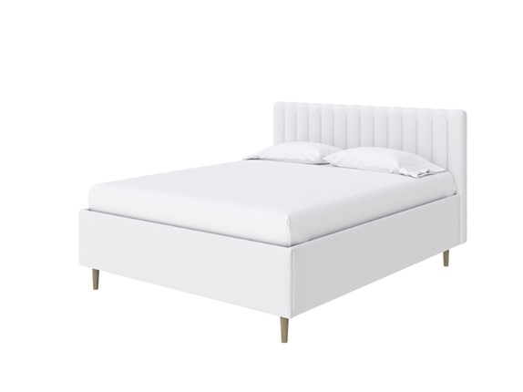 Кровать с бельевым ящиком Madison Lite 140x200, Экокожа (Белый) в Стерлитамаке - изображение