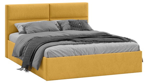 Кровать с подъемным механизмом Глосс Тип 1 (Микровелюр Wellmart Yellow) в Стерлитамаке - изображение
