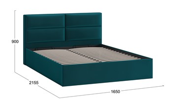 Кровать с подъемным механизмом Глосс Тип 1 (Велюр Confetti Izumrud) в Уфе - предосмотр 1