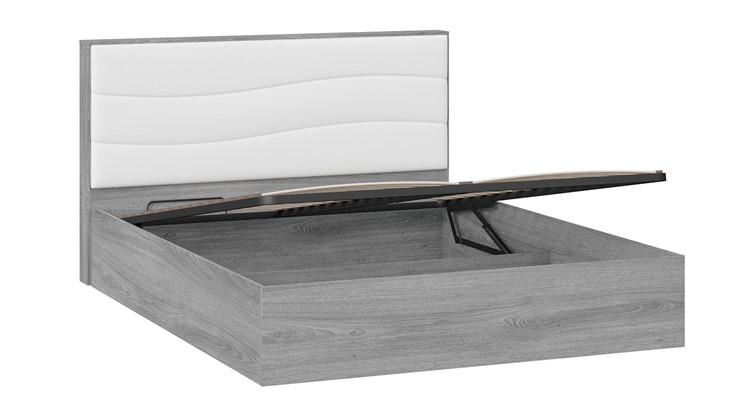 Кровать с подъемным механизмом Миранда тип 1 (Дуб Гамильтон/Белый глянец) в Стерлитамаке - изображение 3
