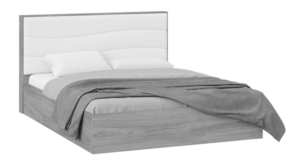 Кровать с подъемным механизмом Миранда тип 1 (Дуб Гамильтон/Белый глянец) в Уфе - изображение