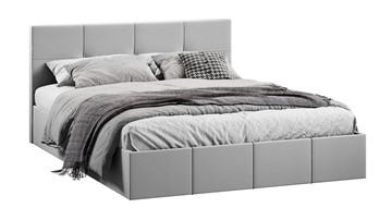 Кровать с механизмом двуспальная с заглушиной Лора (Велюр Confetti Silver) в Салавате