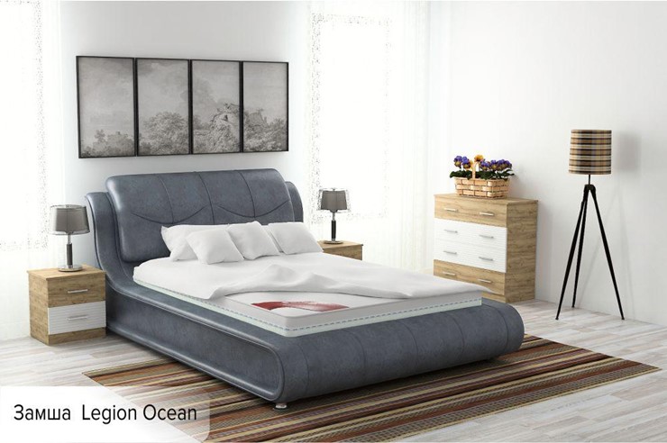 Двуспальная кровать с механизмом Сицилия 180х200 (с коробом) в Уфе - изображение 4