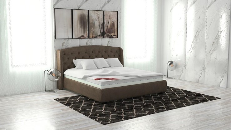 Кровать с механизмом 1.5-спальная Сильва 140х200 (с коробом) в Стерлитамаке - изображение 11
