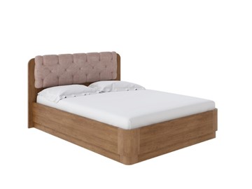 Двуспальная кровать с механизмом Wood Home 1 160х200, Антик (сосна) с брашированием/Лофти Мокко в Стерлитамаке