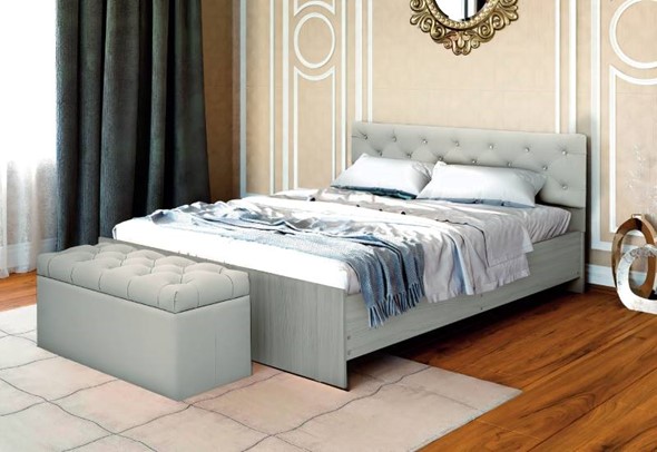 Кровать с мягким изголовьем Анита с ортопедическим основанием 140*200 в Стерлитамаке - изображение