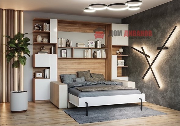 Кровать-шкаф с диваном Дина, 1200х2000 в Стерлитамаке - изображение