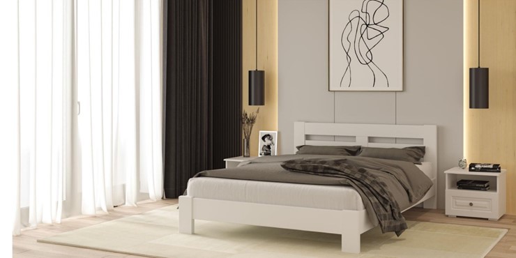 Кровать Тора (Белый Античный) 140х200 в Стерлитамаке - изображение 1