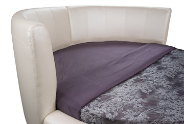 Круглая кровать Luna 200х200, Экокожа (Коричневый) в Стерлитамаке - предосмотр 1
