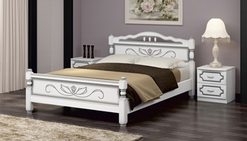 Спальная кровать Карина-5 (Белый Жемчуг) 90х200 в Уфе