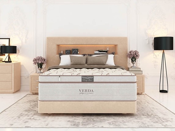Кровать 2-спальная Smart Compact/Podium M 160х200, Флок (Велсофт Бежевый) в Стерлитамаке - изображение