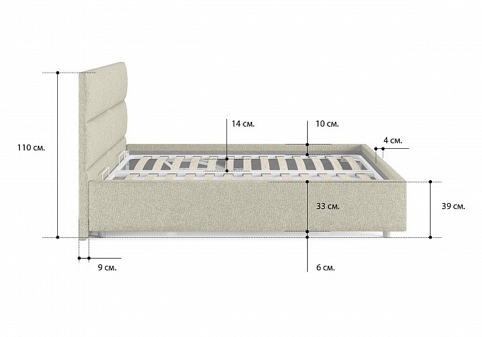 Кровать с механизмом 2-спальная Omega 160х190 в Стерлитамаке - изображение 2