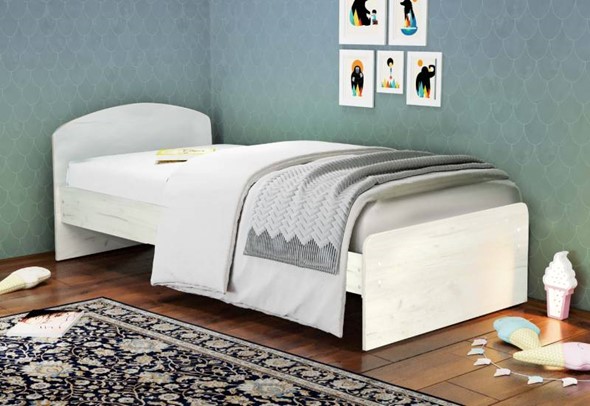Кровать односпальная 900х2000 со средником и низкой ножной спинкой в Стерлитамаке - изображение