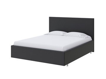Спальная кровать Flat 90х200, Экокожа (Черный) в Салавате