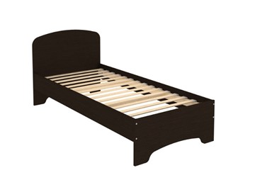 Спальная кровать KМ09 с основанием, цвет Венге в Стерлитамаке