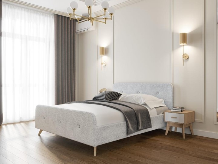 Кровать 1-спальная Сиерра 1200 (без основания) Аура серый в Стерлитамаке - изображение 1