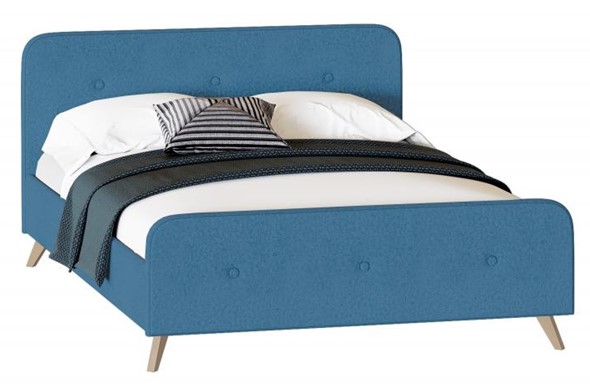 Кровать односпальная Сиерра 900 (без основания) Аура голубой в Салавате - изображение