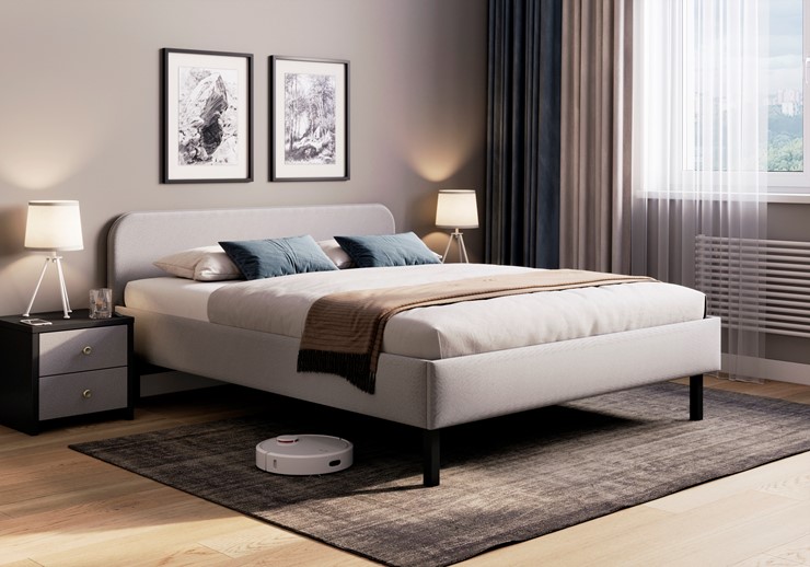 Кровать 2-х спальная Hanna 160х200 с основанием (Багама серый) в Стерлитамаке - изображение 2