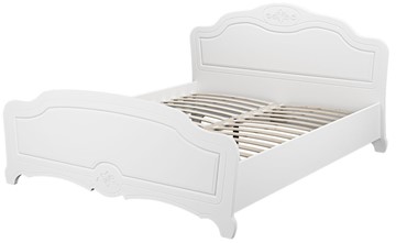 Спальная кровать Лотос (Белый) 160х200 с основанием в Стерлитамаке - предосмотр 1