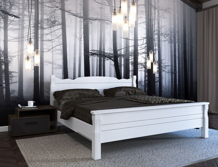 Двуспальная кровать Мюнхен-4 (Белый античный) 160х200 в Стерлитамаке - изображение 2