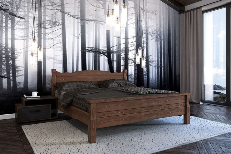 Кровать в спальню Мюнхен-4 (Дуб коньяк) 160х200 в Салавате - изображение 2