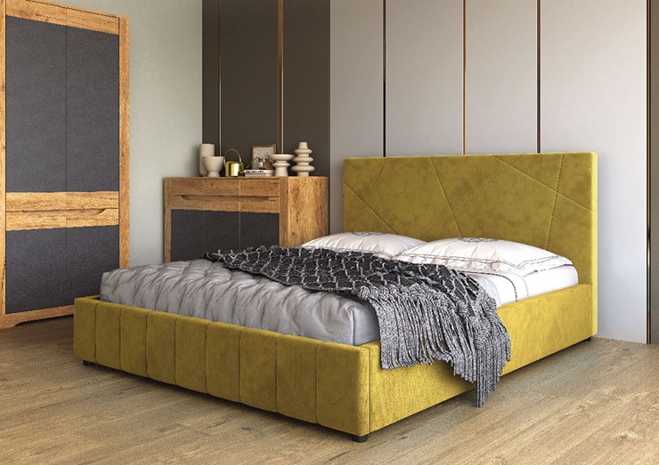 Кровать 1,5-спальная Нельсон Абстракция 120х200 (вариант 1) с основанием в Стерлитамаке - изображение 1