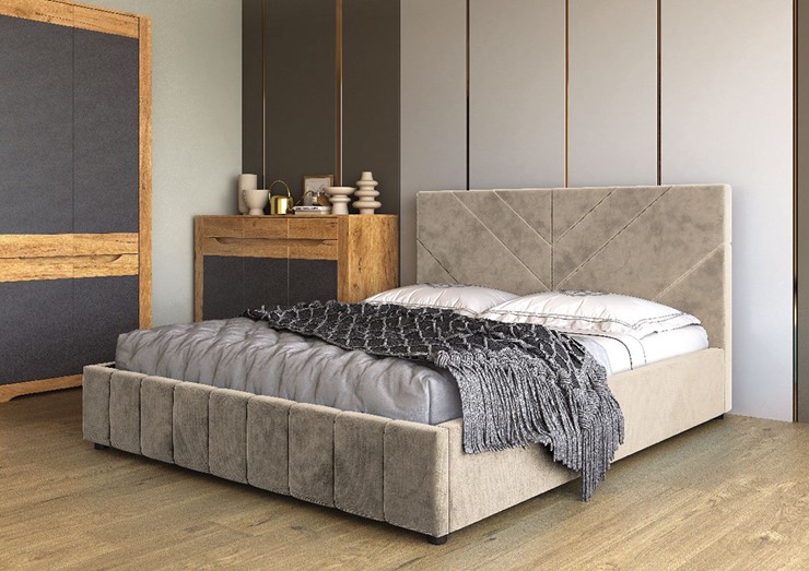 Кровать в спальню Нельсон Линия 160х200 (вариант 4) с основанием в Стерлитамаке - изображение 1