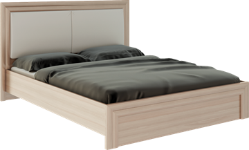 Двуспальная кровать Глэдис М31 (Шимо светлый/Белый текстурный) в Уфе