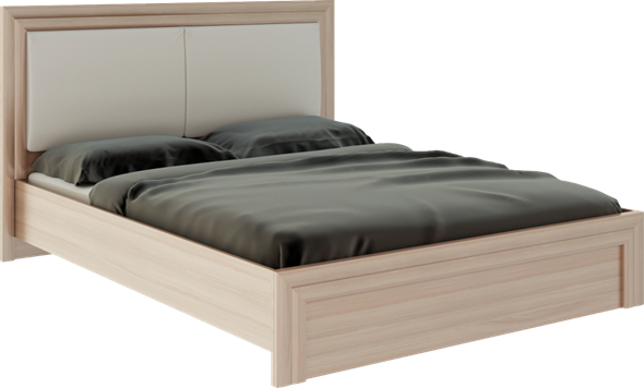 Двуспальная кровать Глэдис М31 (Шимо светлый/Белый текстурный) в Стерлитамаке - изображение