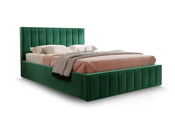 Кровать с основанием Вена 1800, Велюр Мора зеленый в Салавате