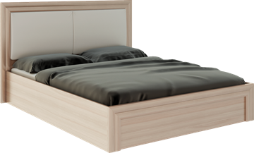 Двуспальная кровать с механизмом Глэдис М32 (Шимо светлый/Белый текстурный) в Стерлитамаке - предосмотр