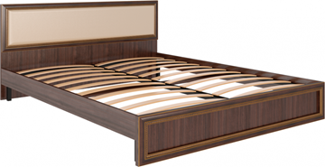 Спальная кровать Беатрис М10 с мягким изголовьем (Орех Гепланкт) в Салавате