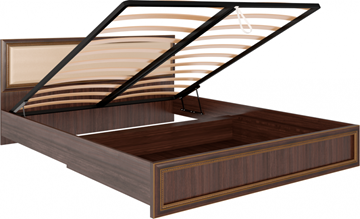 Кровать с подъемным механизмом Беатрис М11 с мягким изголовьем (Орех Гепланкт) в Салавате