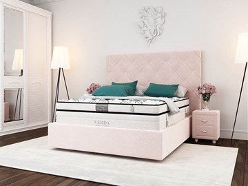 Кровать двуспальная Style Compact/Island M 180х200, Флок (Велсофт Винтажный розовый) в Стерлитамаке