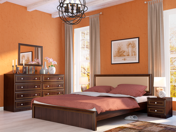 Модульная спальня Беатрис (Орех Гепланкт) в Стерлитамаке - изображение