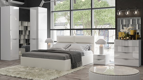 Модульная спальня Глосс №3 (Белый глянец) в Стерлитамаке - изображение