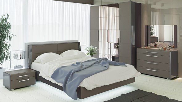 Гарнитур в спальню Наоми №3, цвет Фон серый, Джут в Стерлитамаке - изображение